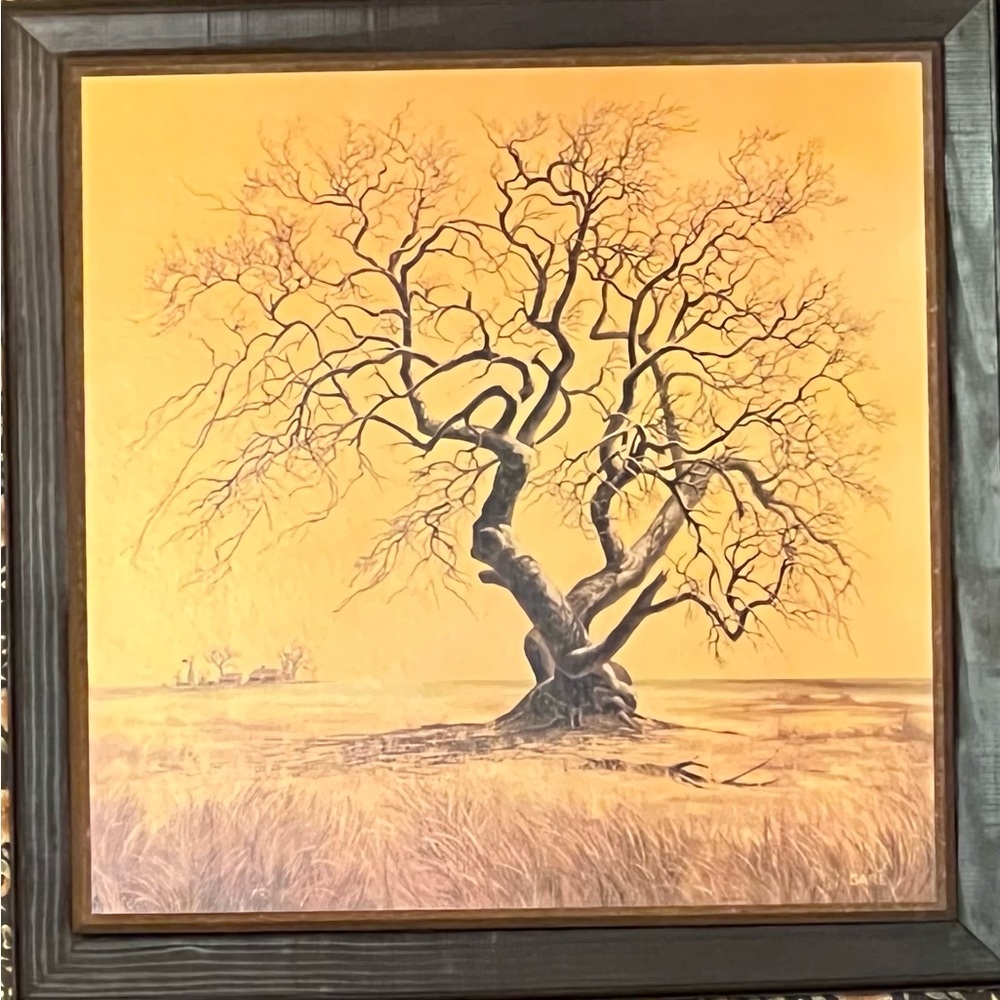 COPY - RARE VINTAGE Margaret Gare Barks Tree of Life lithograph print - large